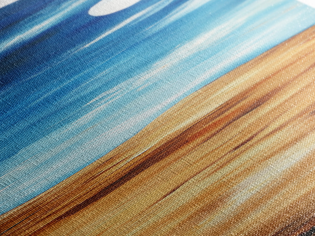 Desert Moon, southwest wall art, framed canvas print, boho art, landscape painting, rustic wall art, above couch art