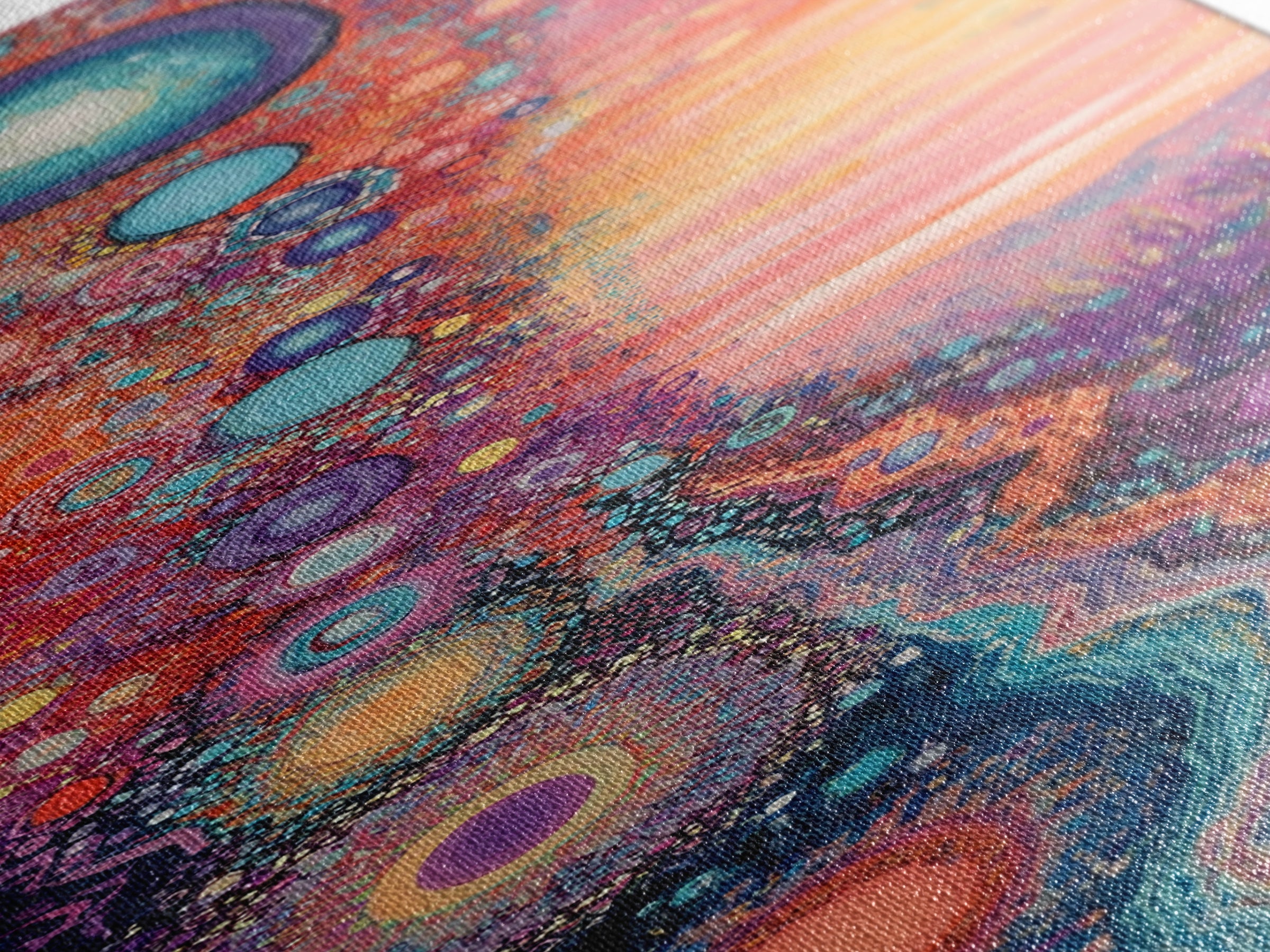 Cosmic Swirls, sacred geometry wall art, pink abstract art, brain art, therapy art, pink orange wall art, vertical wall art, canvas print