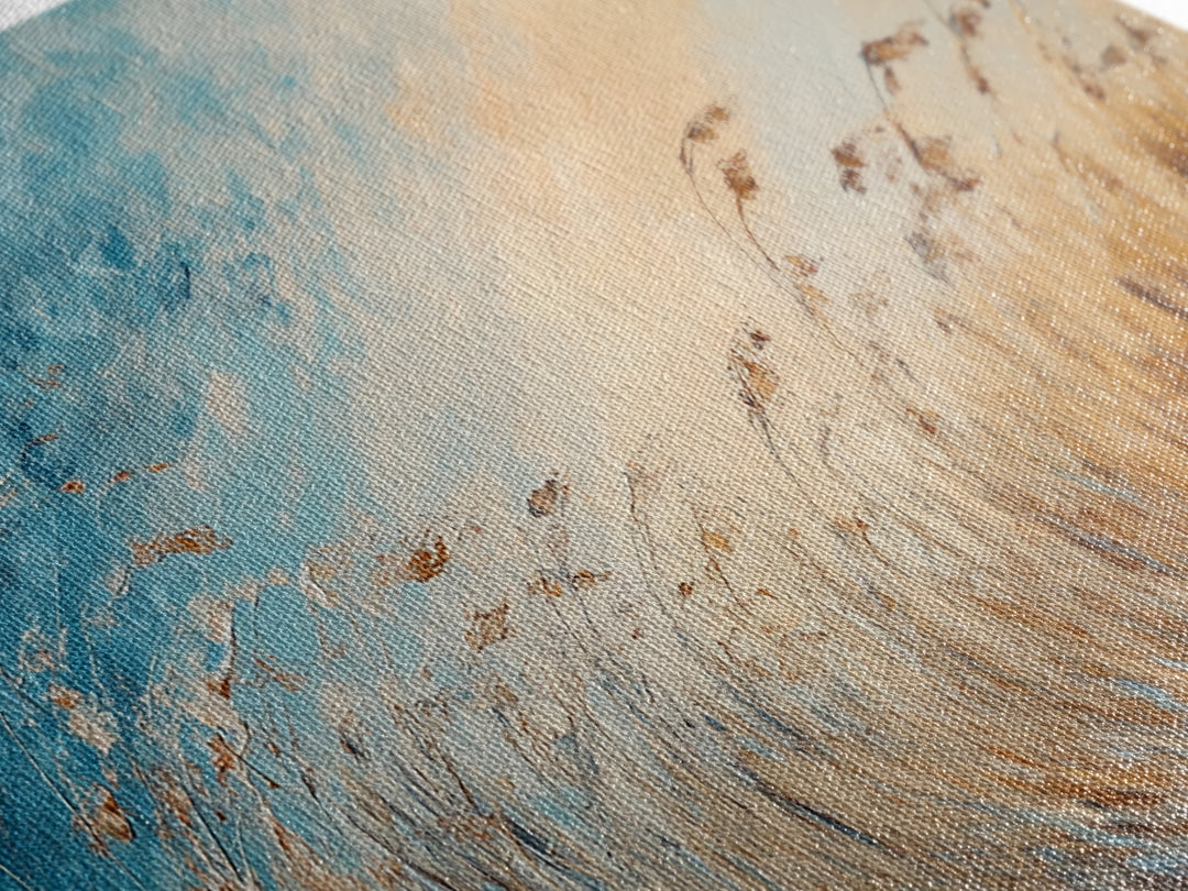 Coastal Wind, Beach Grass Painting, Coastal Cowgirl Wall Art, Nautical Decor, Wabi Sabi Art, Minimalist Art, Canvas Print, Extra Wide Art