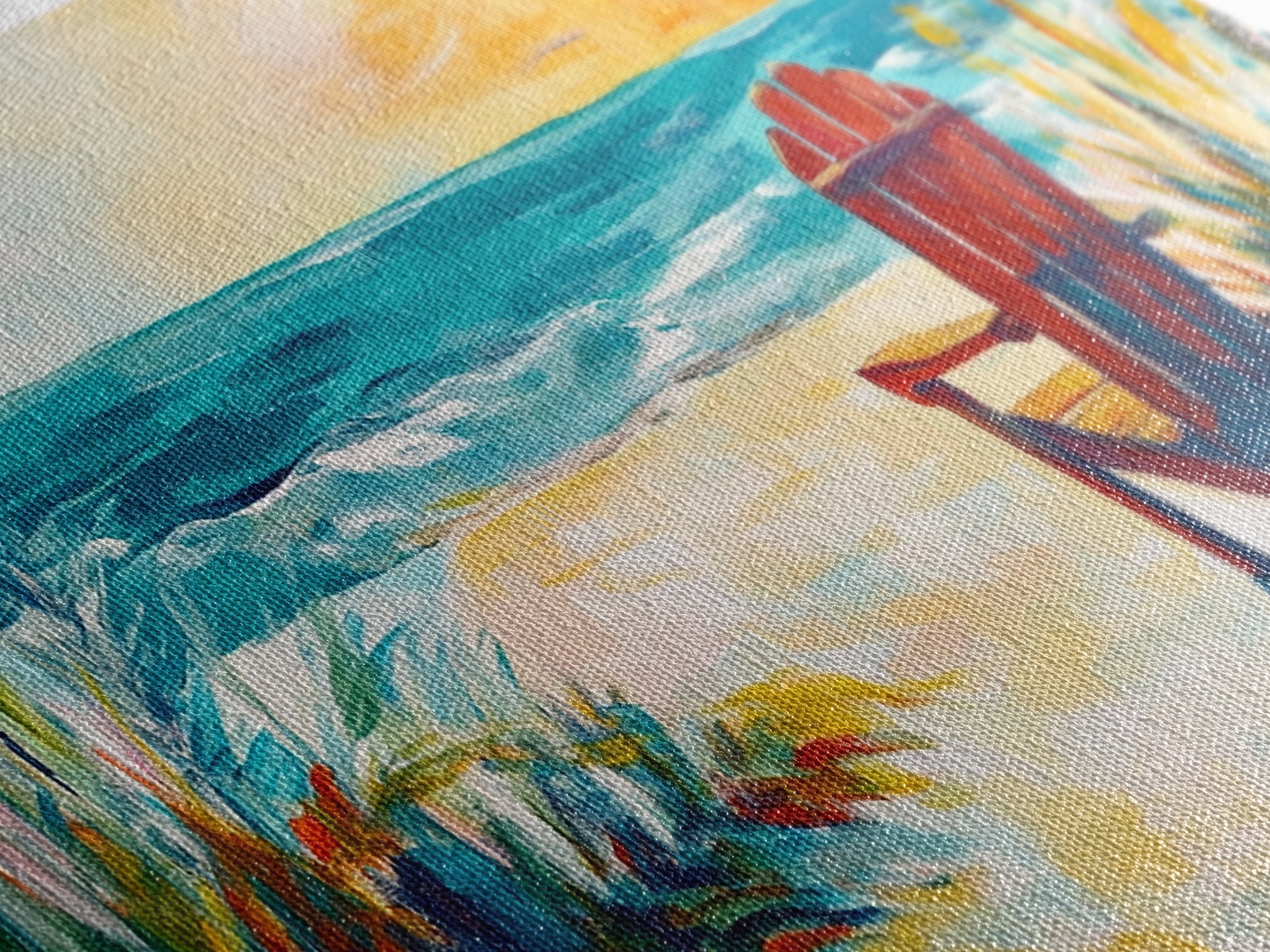 Beach Chair, Coastal Painting, Nautical Wall Art, Ocean Painting, Seascape Painting, Framed Canvas Print, Extra Wide Art, Coastal Decor