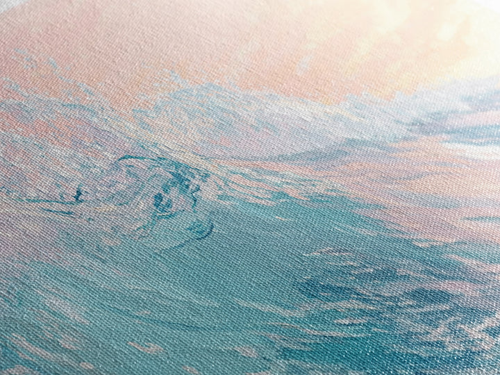 Ocean Wave Painting, Coastal Wall Art, Surf Wall Art, Nautical Decor, Framed Canvas Print, Seascape Painting, Extra Wide Art