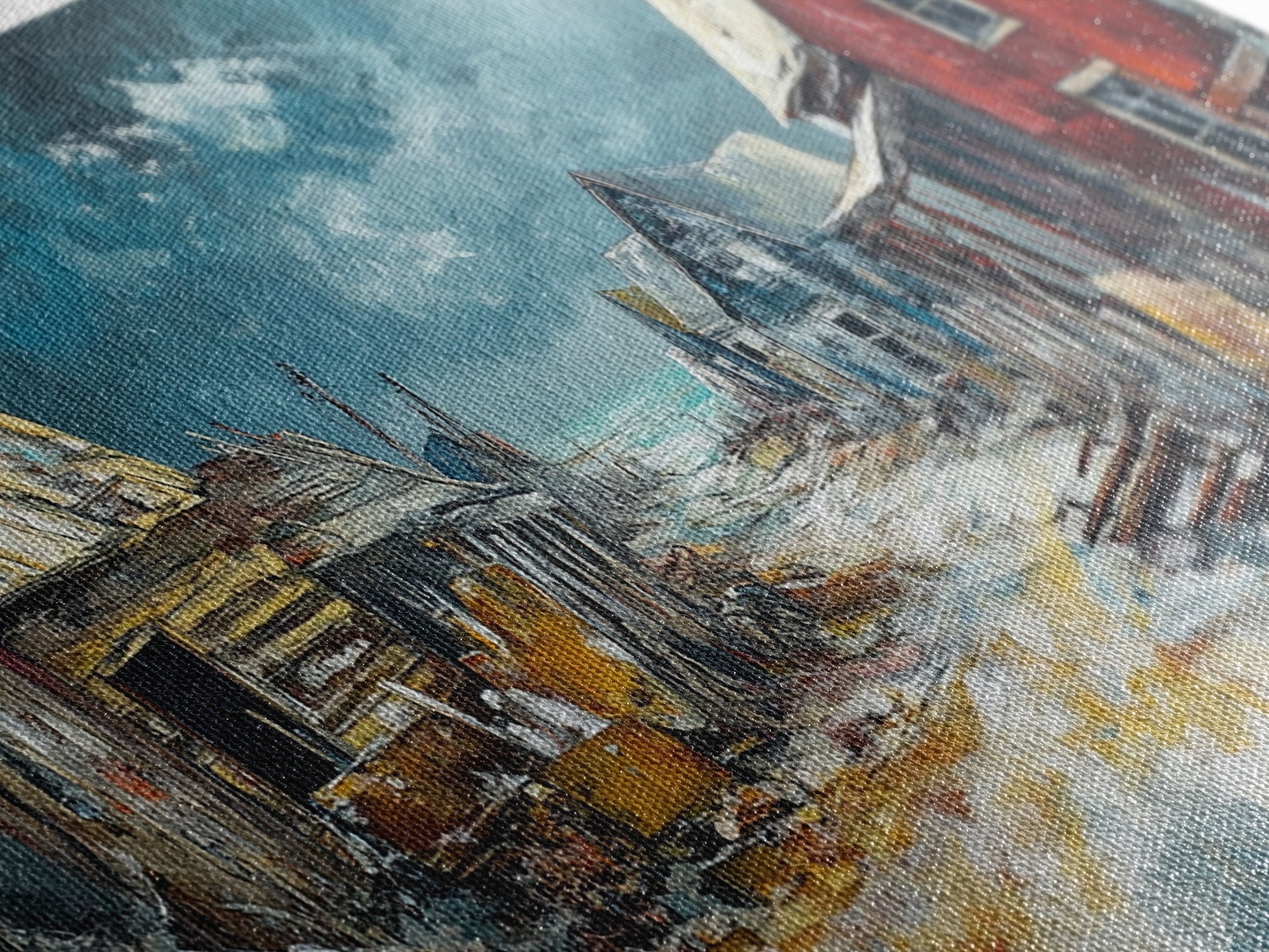 Abandoned Town Art, Rustic Decor, Moody Art, Western Landscape Art, Framed Canvas Print, Extra Wide Art, Farmhouse Art