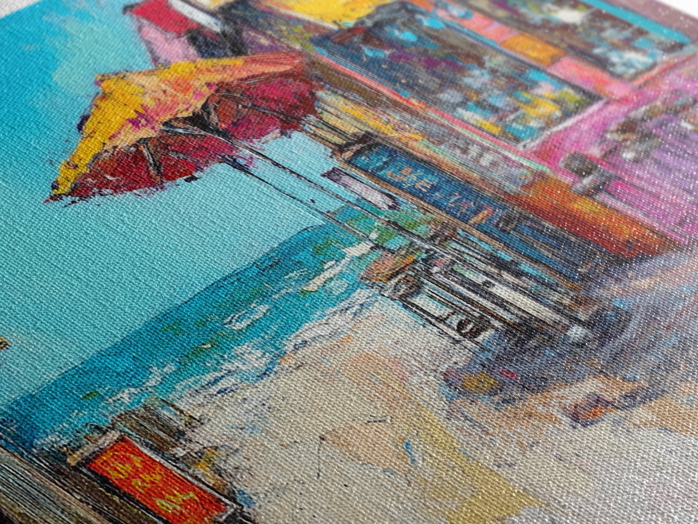 Beach Bar, Coastal Landscape Art, Tropical Art, Nautical Wall Art, Ocean Painting, Extra Wide Art, Framed Canvas Print, Rustic Wall Art