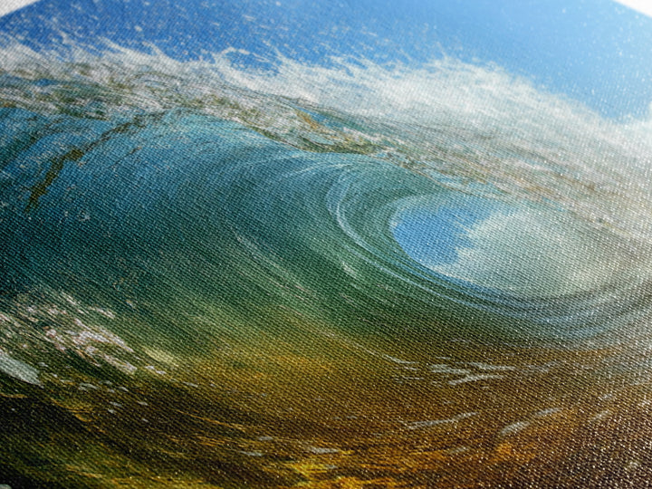 Barrel Wave, Surfing Photography, Panoramic Art, Canvas Print, Coastal Decor, Nautical Painting, Beach Wall Art, Surf Wall Art