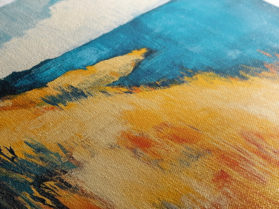 Coastal Landscape, Ocean Painting, Nautical Decor, Rustic Art, Farmhouse Art, Living Room Art, Framed Canvas Print, Extra Wide Art, Bedroom Art