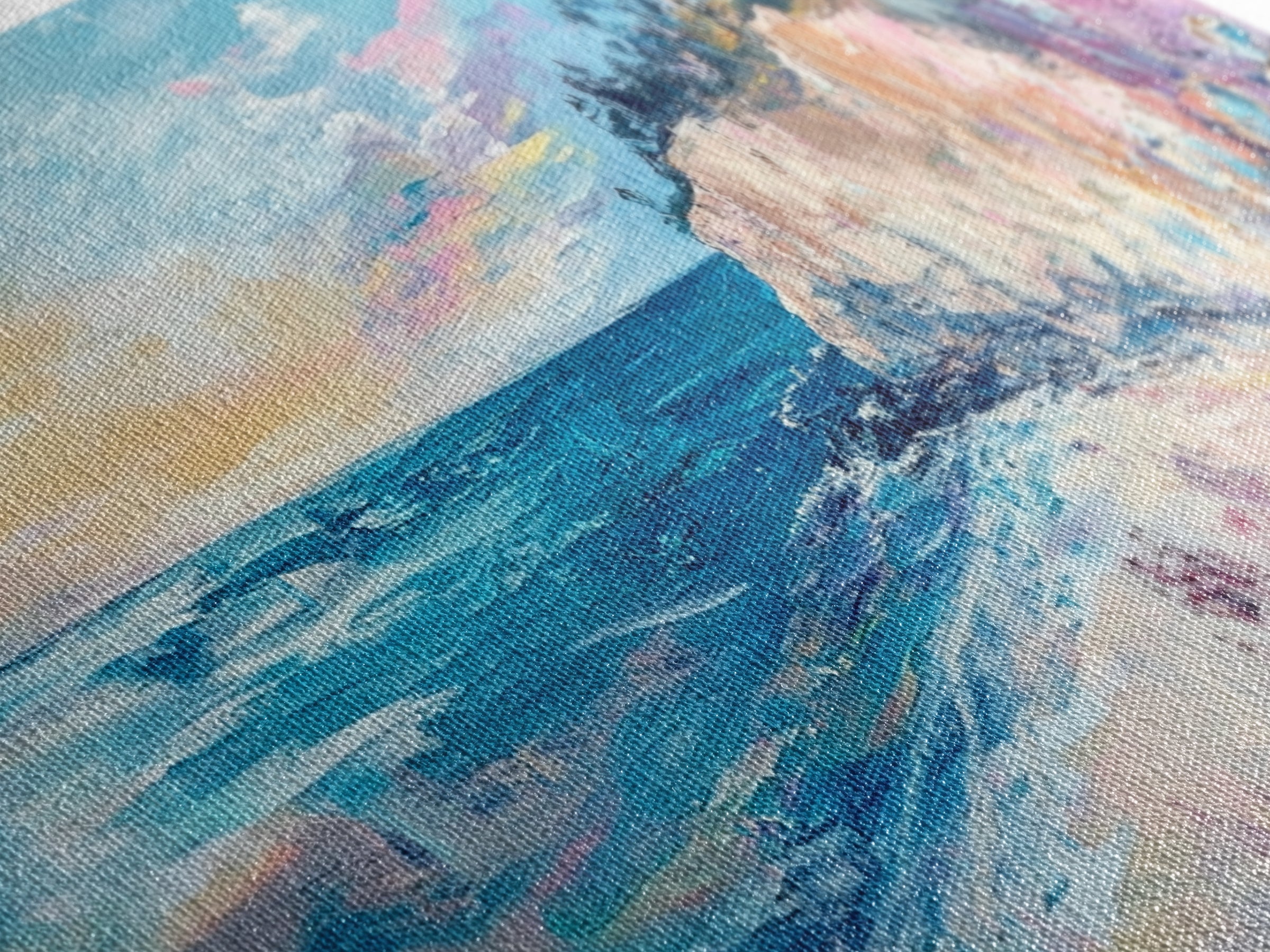 Coastal Cliffs, Sunset Ocean View, Seascape Wall Art, Coastal Landscape Art, Nautical Decor, Framed Canvas Print, Extra Wide Art