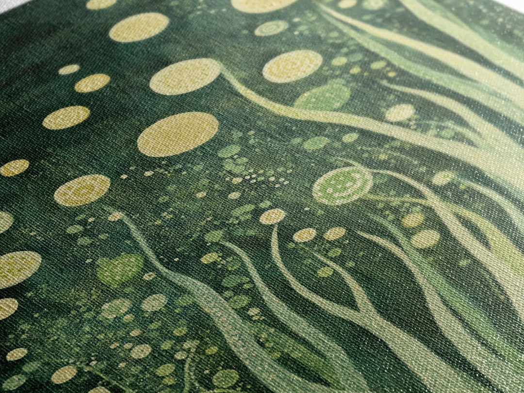 Abstract Nature, Green Wall Art, Botanical Prints, Canvas Print, Boho Art, Living Room Wall Art, Minimalist Art, Wabi Sabi Decor