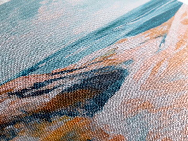 Coastal Landscape Art, Seascape Painting, Beach Dunes Art, Ocean View, Nautical Decor, Coastal Decor, Framed Canvas Print