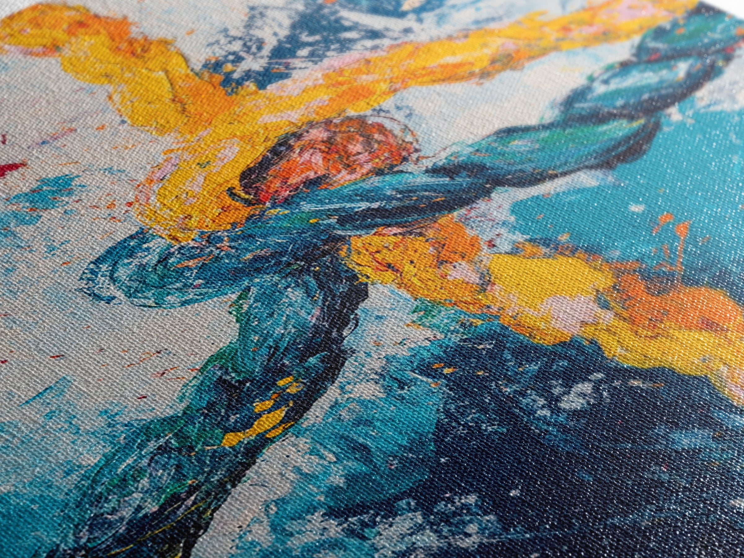 Rope, Knot, Abstract, Framed Canvas Print, nautical decor, coastal wall art, blue and green wall art, moody art, geometric wall art