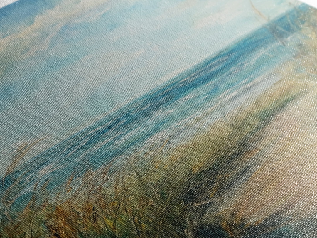 Beach Path, Coastal Decor, Nautical Wall Art, Seascape Painting, Canvas Print, Rustic Art, Above Bed Wall Art, Minimalist Art