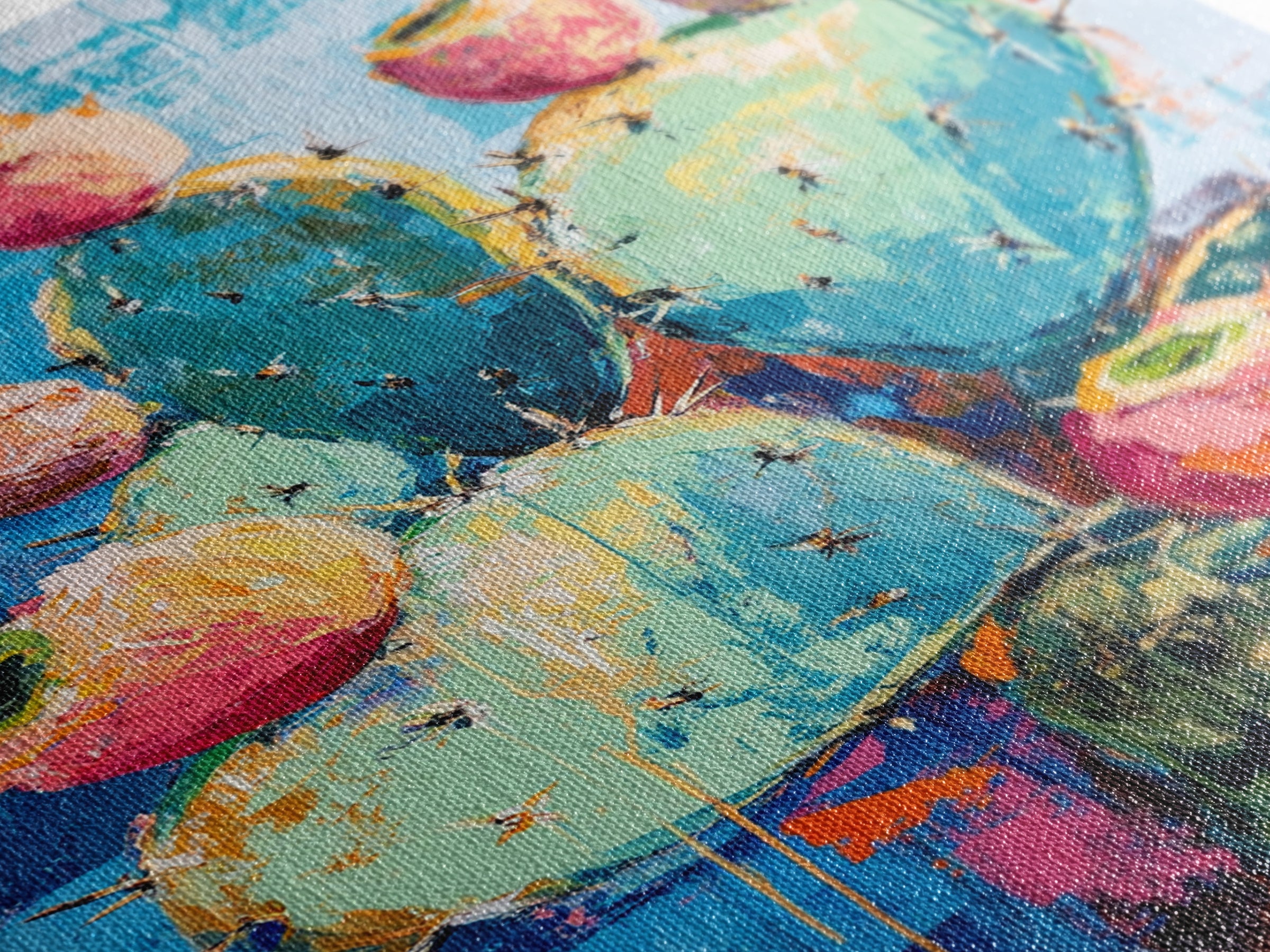 Agave Painting, southwest wall art, boho art, desert landscape, cactus painting, rustic decor, framed canvas print, bold home decor