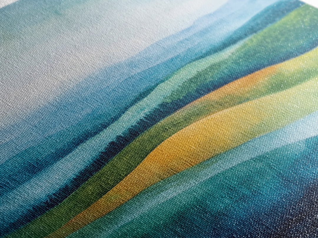 Rolling Hills, Mountain Painting, Canvas Print, Landscape Art, Southwest Wall Art, Rustic Decor, Minimalist Art, Gift Idea