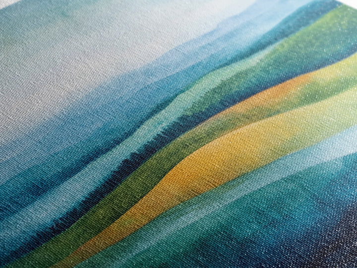 Rolling Hills, Mountain Painting, Canvas Print, Landscape Art, Southwest Wall Art, Rustic Decor, Minimalist Art, Gift Idea