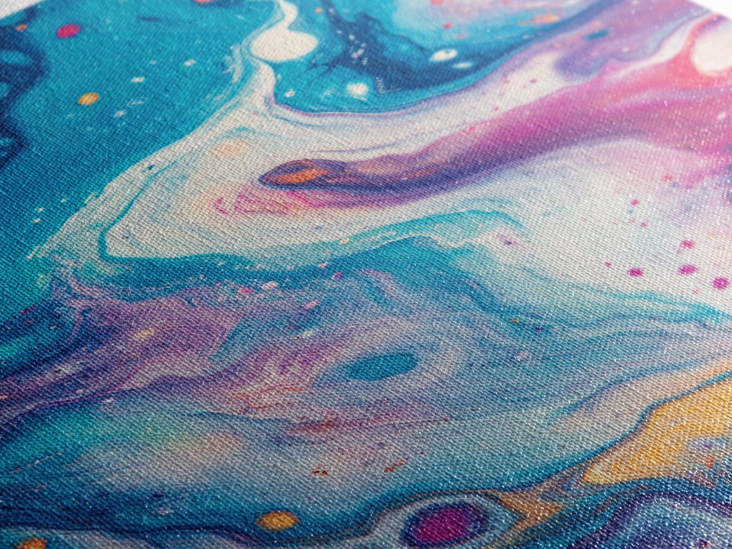 Cosmic Swirl Art, Space Wall Decor, Abstract Galaxy Art, Moody Blue Art, Science Art, Canvas Print, Bedroom Wall Decor, Gift Idea