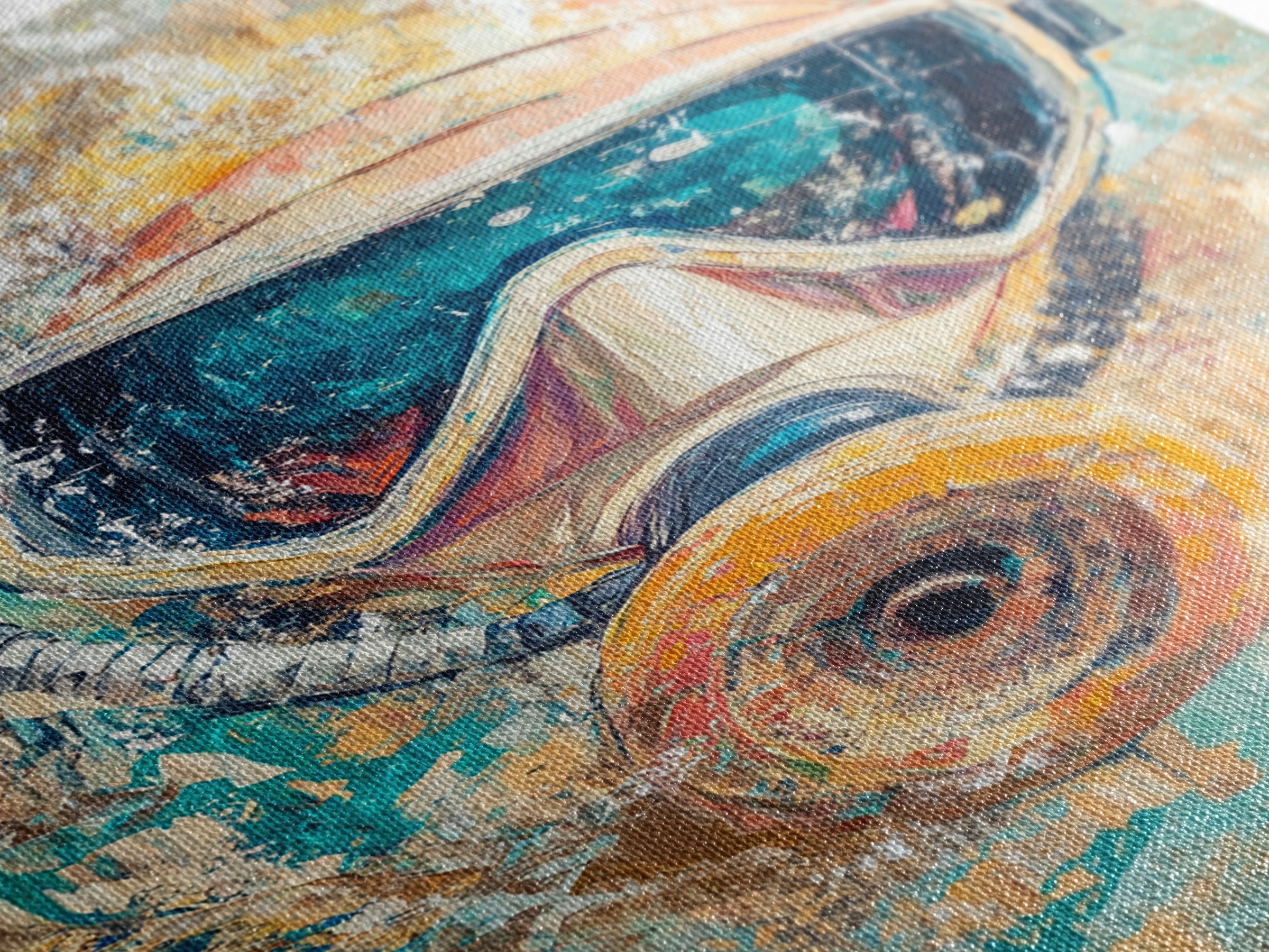 Diver Mask Artwork Canvas Print Scuba Diving Art, Nautical Wall Decor, Ocean Explorer Painting, Coastal Adventure Wall Art