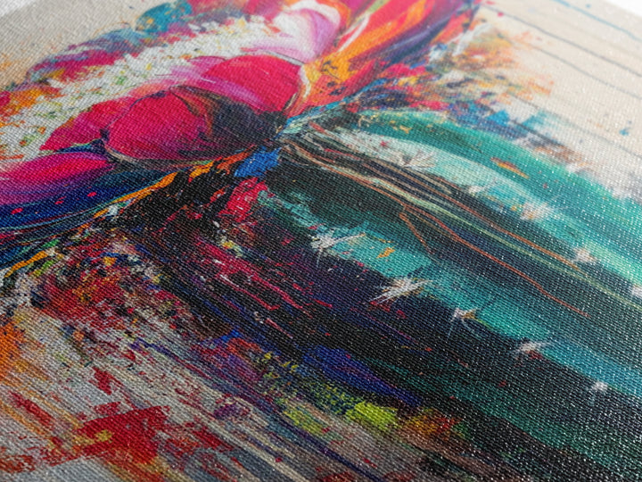 Cactus Flower, Botanical Prints, Southwest Wall Art, Boho Art, Moody Art, Rustic Wall Art, Living Room Art, Canvas Print