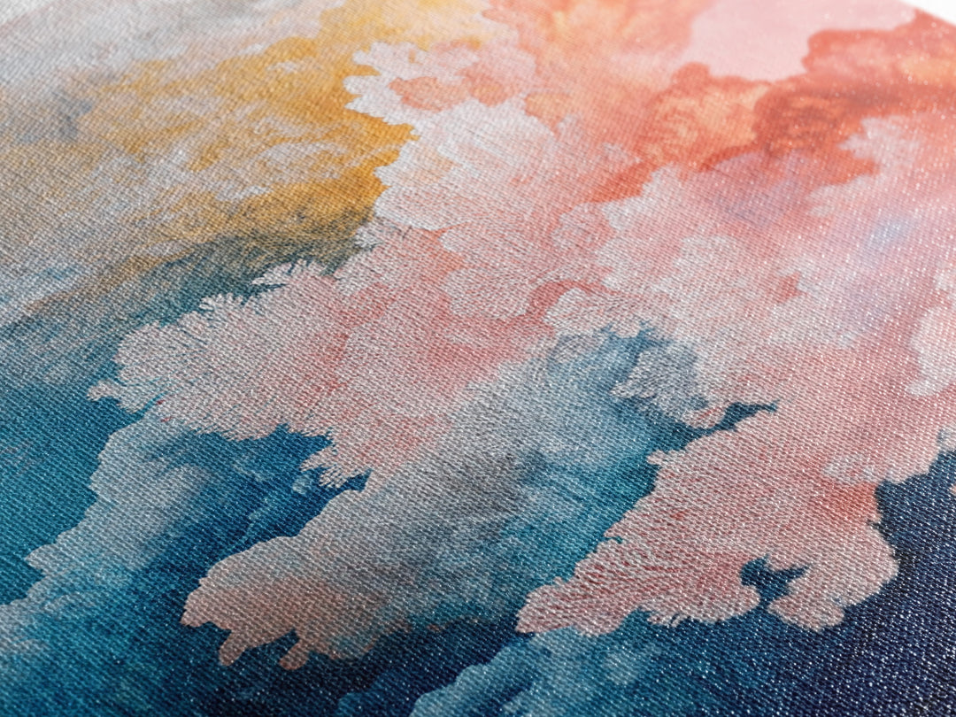 Coral Abstract, coastal landscape art, pink abstract art, botanical prints, nautical wall art, Framed Canvas Print, ocean-inspired decor