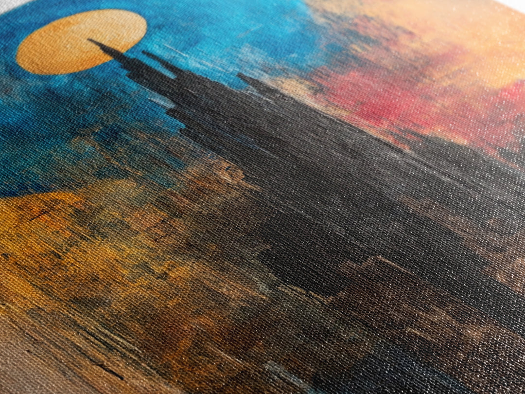 Dark Tower, Ozymandias Art, Moody Art, Dark Angels Wall Art, Gothic Wall Art, Canvas Print, Gift Idea, Above Couch Art