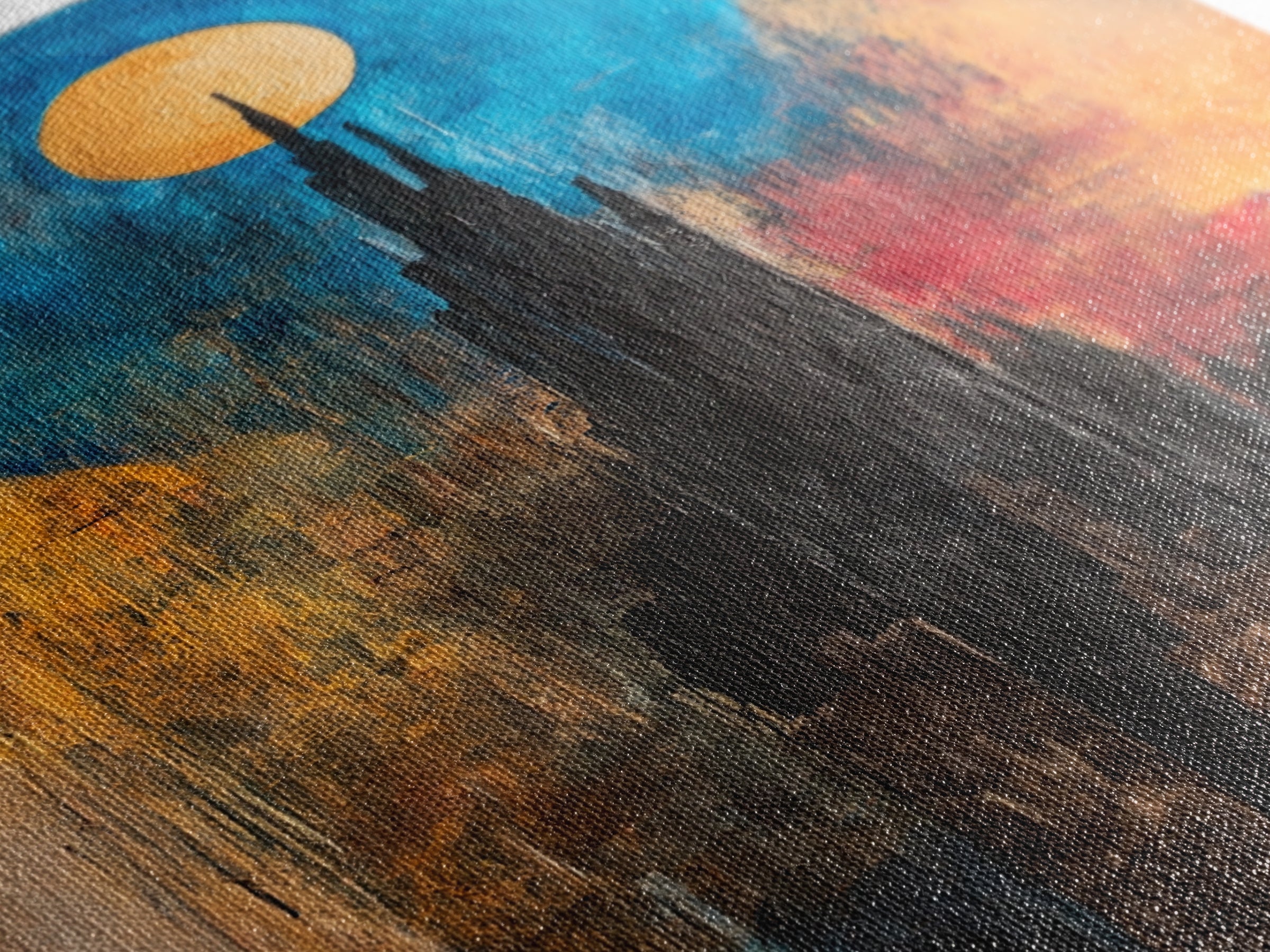 Dark Tower, Ozymandias Art, Moody Art, Dark Angels Wall Art, Gothic Wall Art, Canvas Print, Gift Idea, Above Couch Art