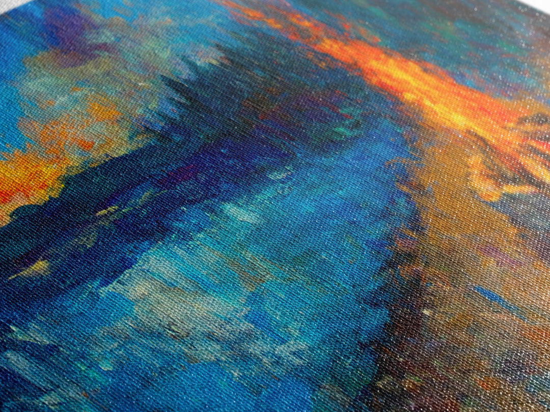 Cozy Campfire Night Painting, Rustic Cabin Decor, Warm Autumn Wall Art, Outdoor Adventure Art, Living Room Wall Art