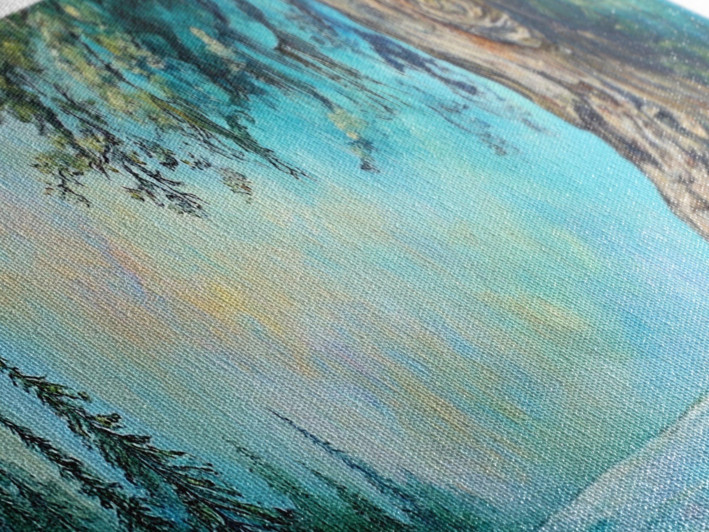 Ancient Tree Serenity Canvas Print Majestic Nature Painting Mystical Forest Art Peaceful Landscape Large Wall Art Living Room