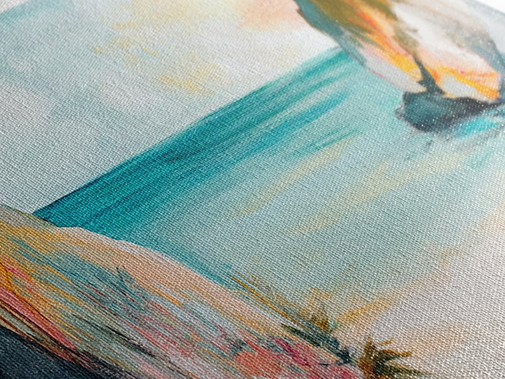 Abstract Beach Painting Soft Pastel Coastal Art Minimalist Boho Seaside Wall Decor Tranquil Ocean Artwork Bedroom Office