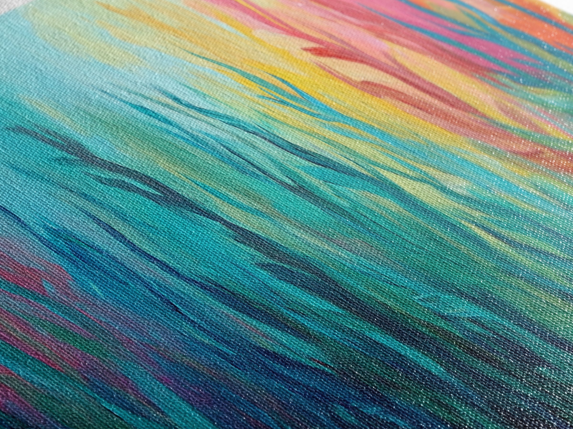 Abstract Seaweed Canvas Print Vibrant Coastal Wall Art, Ocean Inspired Decor, Modern Underwater Painting, Boho Home Accent