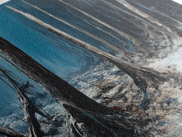 Dark Forest Mystical Canvas Print Moody Landscape Wall Art Gothic Nature Decor Haunted Woods Painting Spooky Halloween Gift