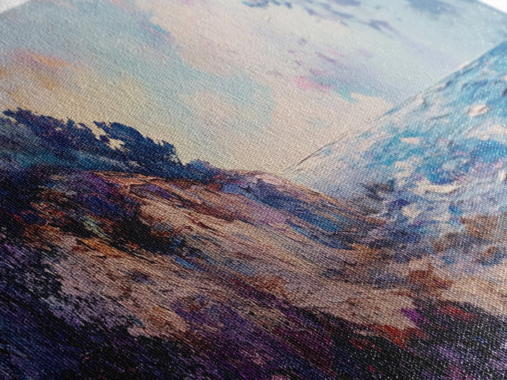 Rocky Shoreline Framed Canvas Print Vibrant Coastal Wall Art, Textured Ocean Scene, Sunset Beach Painting, Modern Boho Decor