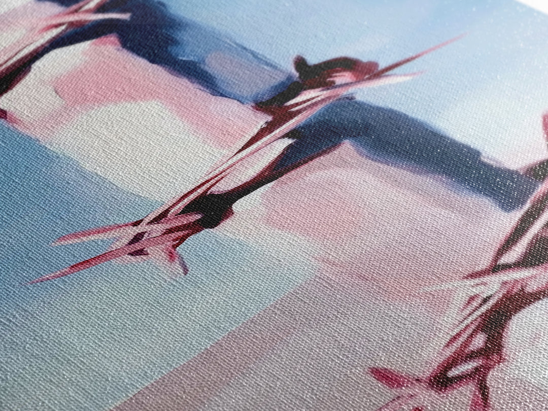 Barbed Wire Fence, Rustic Western, Moody Pink Art, Framed Canvas Print, Minimalist Farmhouse, Modern Wall Art, Entryway Decor