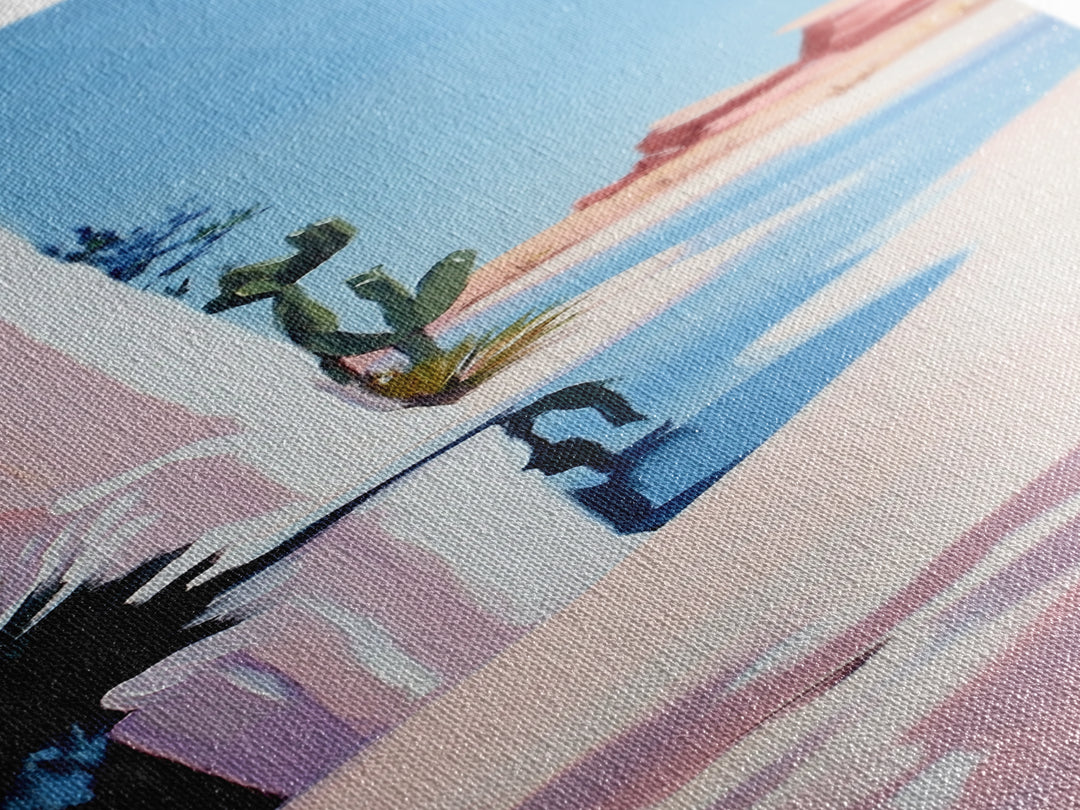 Desert Reflection, Pink Landscape, Minimalist Art, Canvas Print, Southwest Wall Art, Boho Decor, Modern Home, Living Room Art