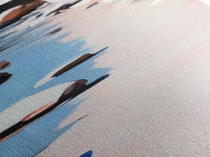 River Rocks, Tranquil Water, Nature Scene, Canvas Print, Zen Wall Art, Neutral Home Decor, Modern Minimalist, Office Wall Aesthetic