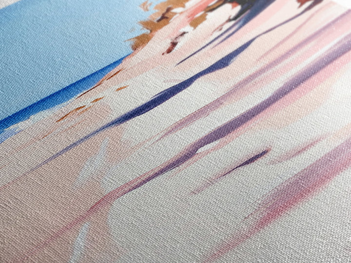 Beach Path, Sandy Shore, Tranquil Landscape, Canvas Print, Minimalist Wall Art, Nature Inspired Decor, Coastal Retreat, Serene Art