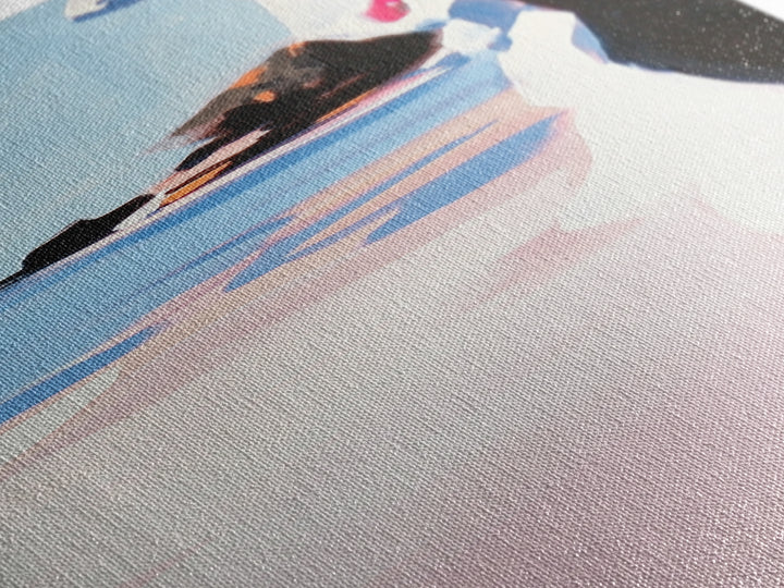 Cliffside Beach, Ocean View, Tranquil Seascape, Modern Coastal Decor, Nature-Inspired Art, Sunset Glow, Framed Canvas Print