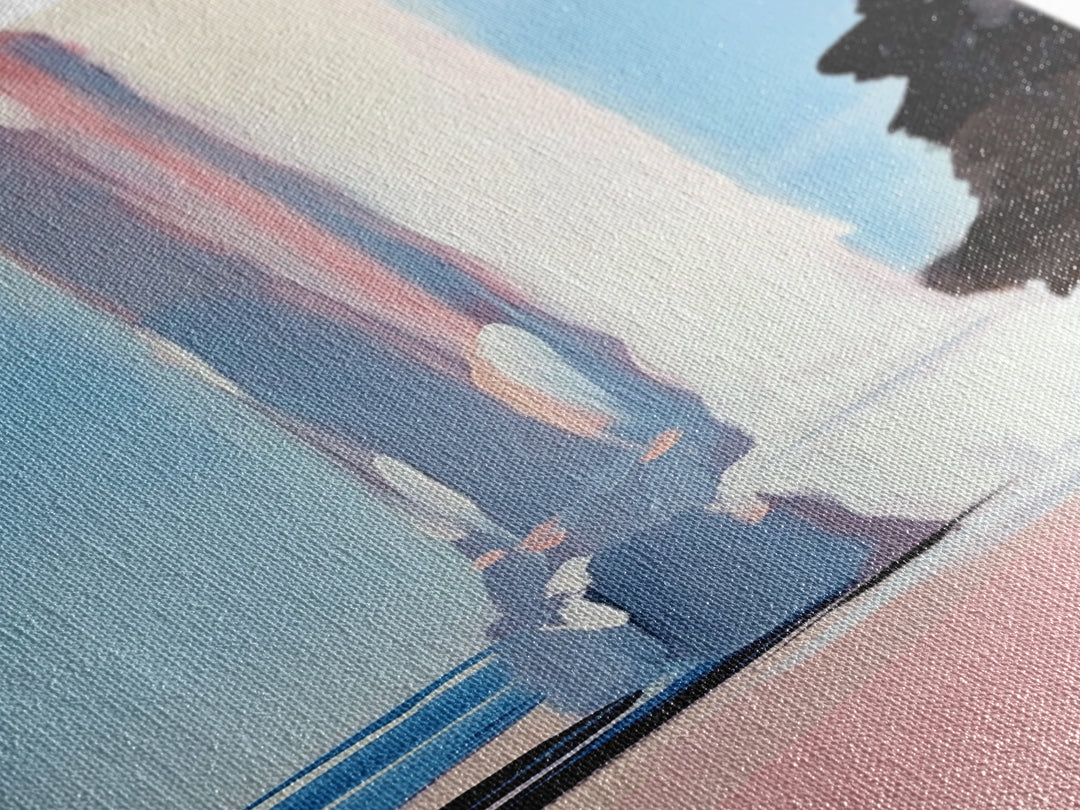 Beach Archway, Coastal Escape, Sunlit Ocean View, Tropical Paradise, Travel Inspired Home Decor, Light and Airy Aesthetic, Canvas Print