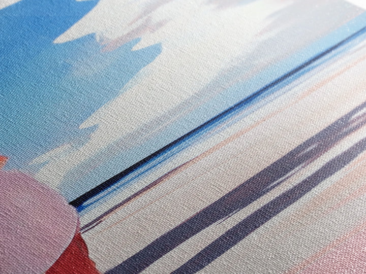 Beach Reflection, Coastal, Minimalist, Canvas Print, Modern Wall Art, Seaside Decor, Ocean Painting, Living Room Wall Art