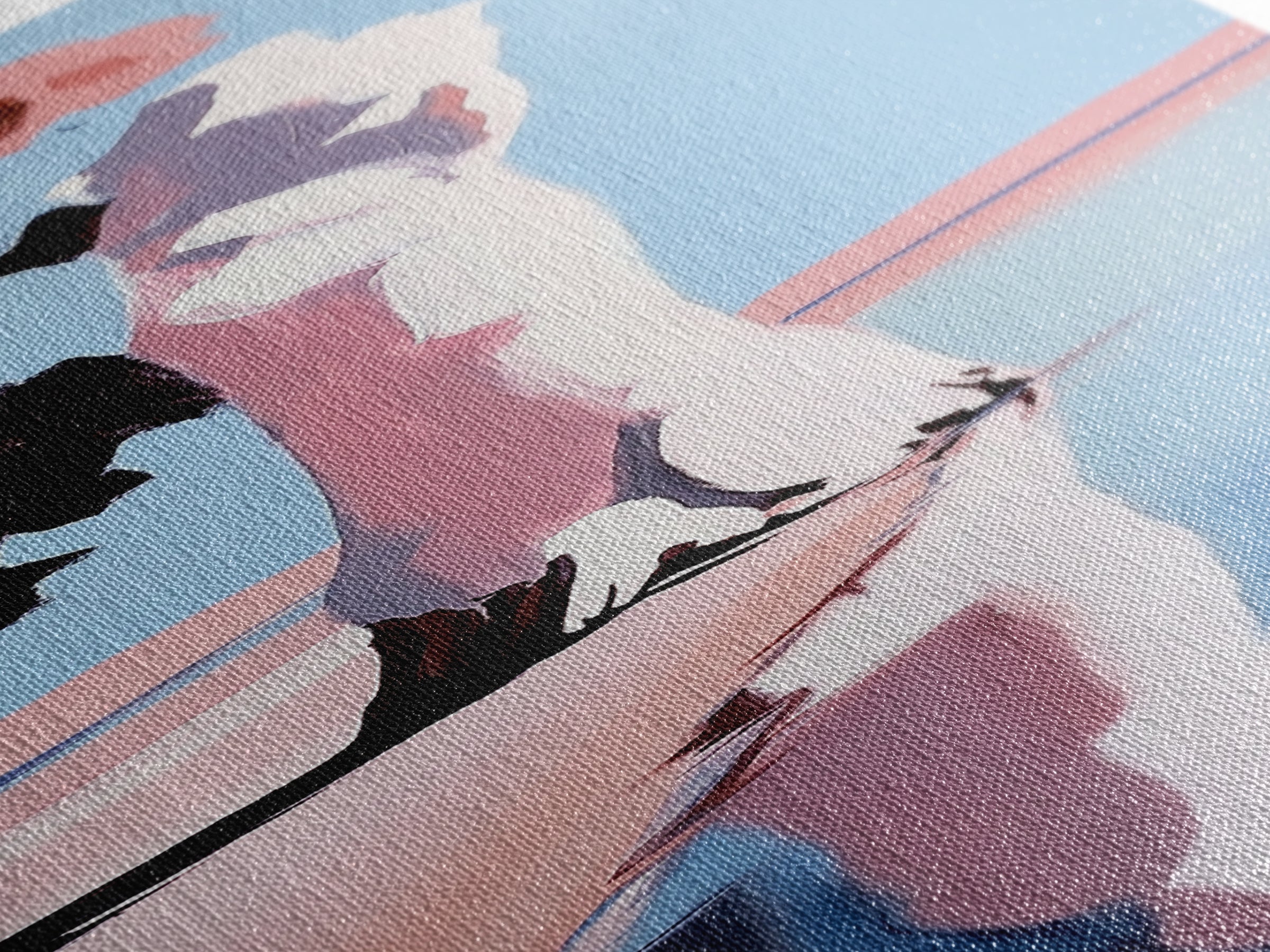 Birch Trees Painting, Reflective Water Art, Serene Landscape Decor, Modern Nature Wall Art, Lake House Aesthetic, Canvas Print