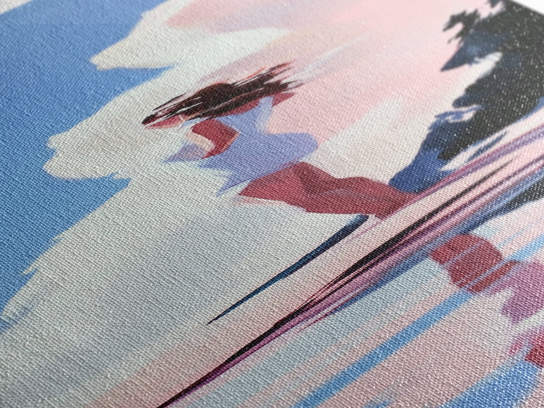 Beach Sunset, Coastal Art, Abstract Seascape, Modern Ocean, Canvas Print, Minimalist Art, Living Room Wall Art, Nautical Decor