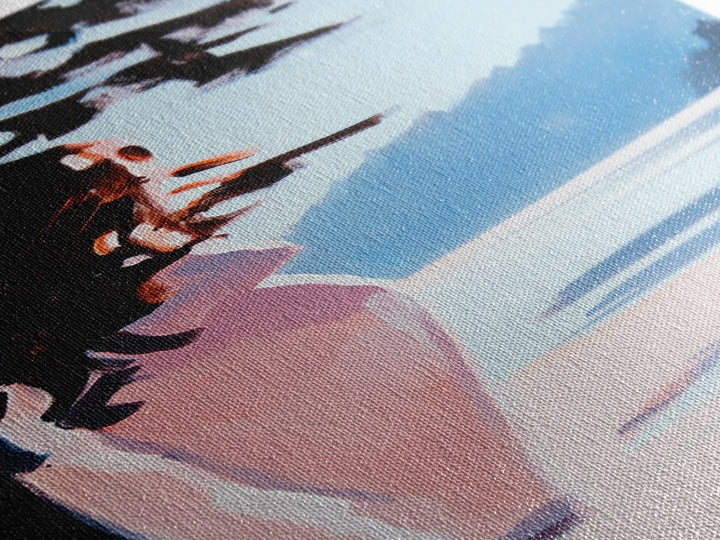 Abstract Nature, Impressionist Landscape, Modern Art, Framed Canvas Print, Minimalist Painting, Office Decor, Living Room Wall Art