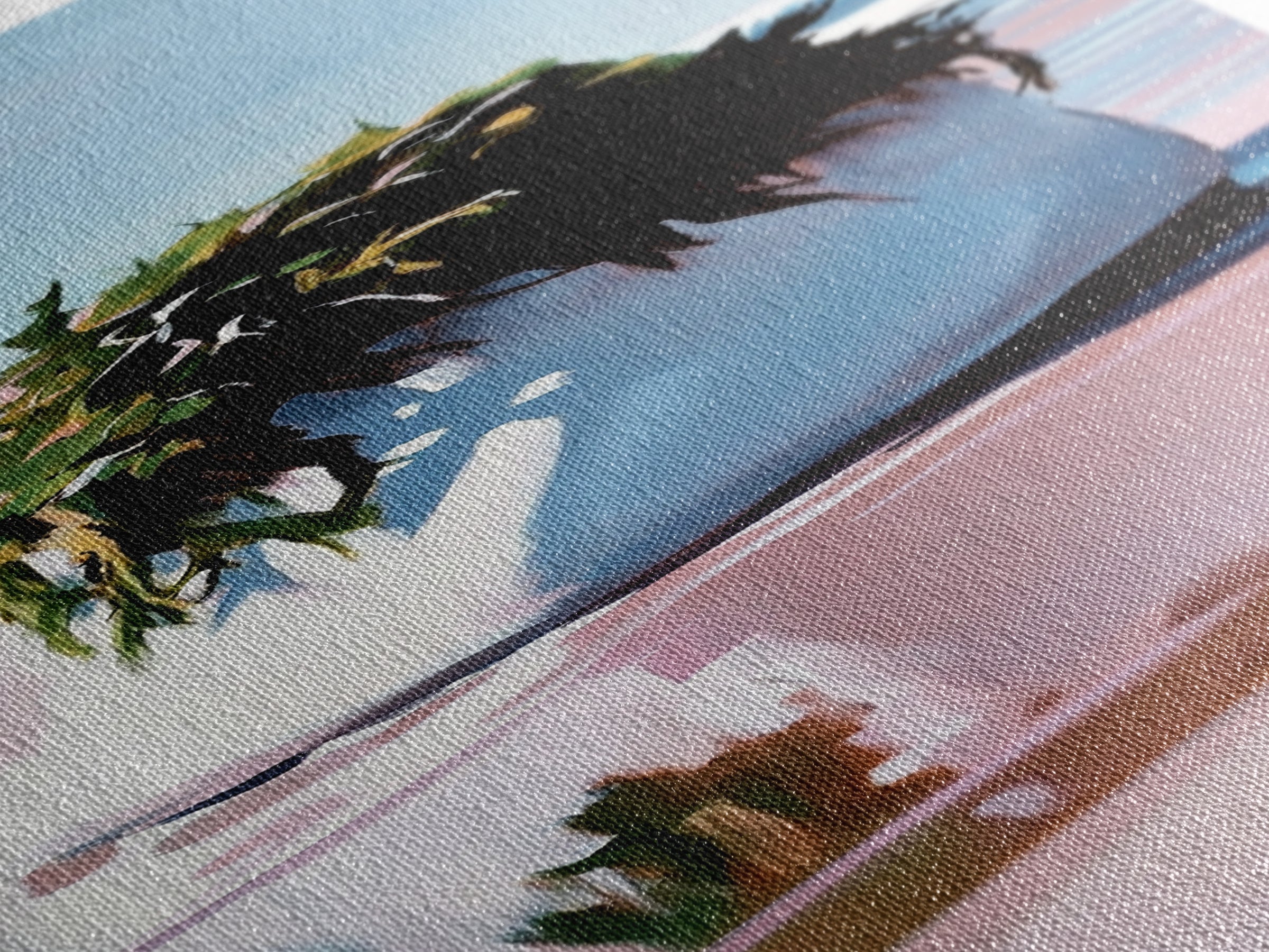 Coastal Rock, Ocean Wall Art, Minimalist Seascape, Framed Canvas Print, Abstract Beach, Contemporary Painting, Living Room Wall Art