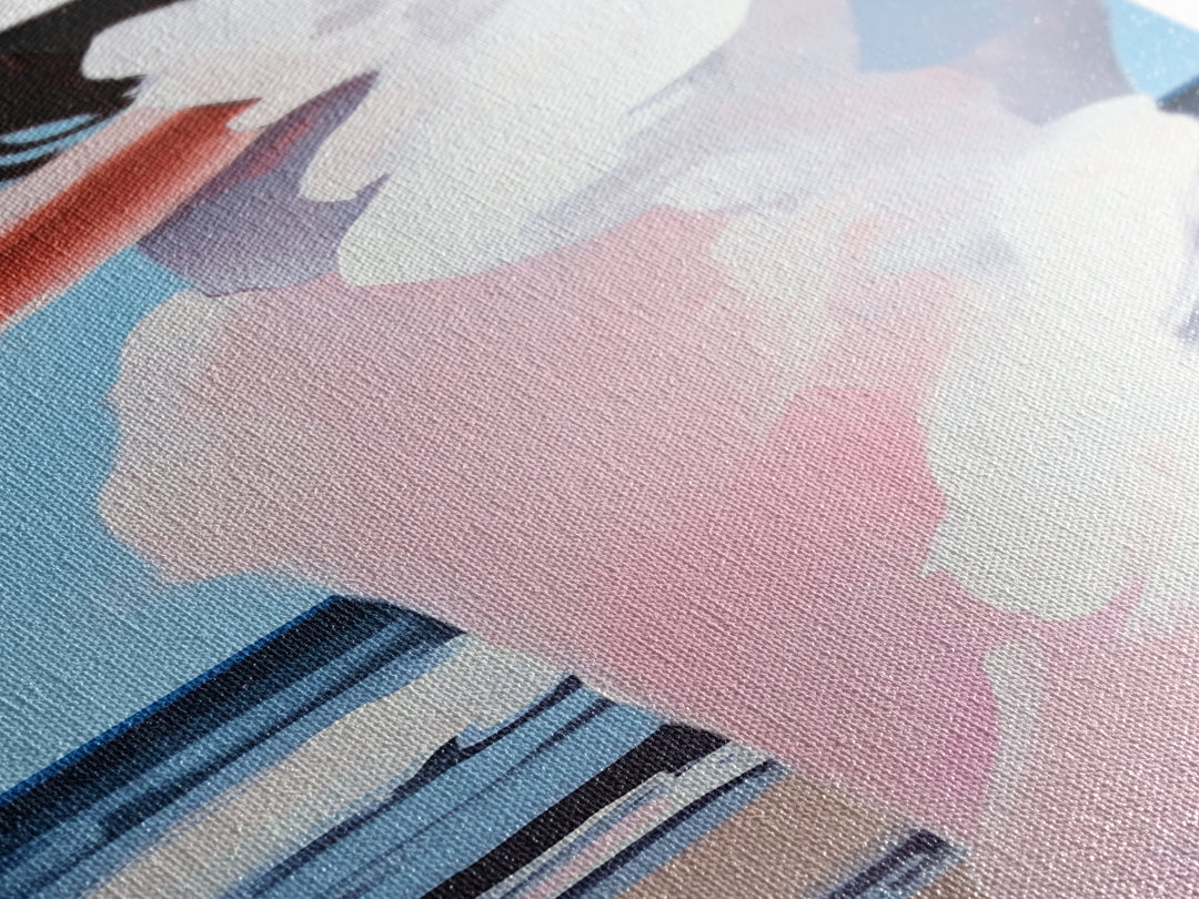 Beach Bride, Ocean Fashion, Elegant Woman, Framed Canvas Print, Coastal Wall Art, Soft Feminine Aesthetic, Living Room Wall Art