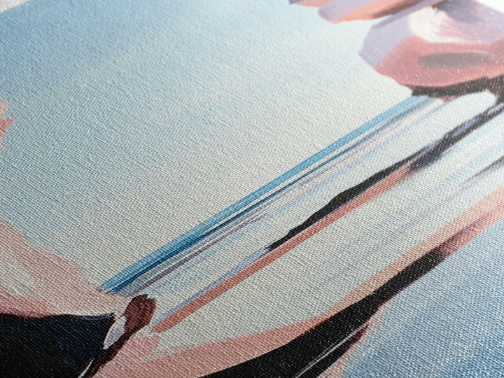 Coastal Rock, Ocean Reflections, Framed Canvas Print, Seaside Cliff Art, Beach House Decor, Minimalist Seascape, Relaxing Wall Art