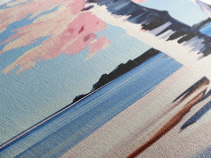 Coastal Birch Tree, Ocean Breeze, Minimalist Landscape, Dreamy Pastels, Framed Canvas Print, Nature Wall Art, Living Room Decor