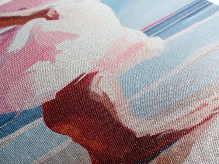 Barefoot Serenity, Ocean Breeze, Feminine Beach Art, Framed Canvas Print, Coastal Decor, Minimalist Wall Art, Bedroom Artwork