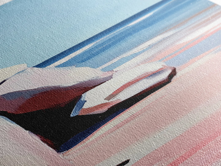 Coastal Rocks, Ocean Landscape, Beach House Wall Art, Minimalist Seascape, Relaxing Decor, Nature Painting, Canvas Print