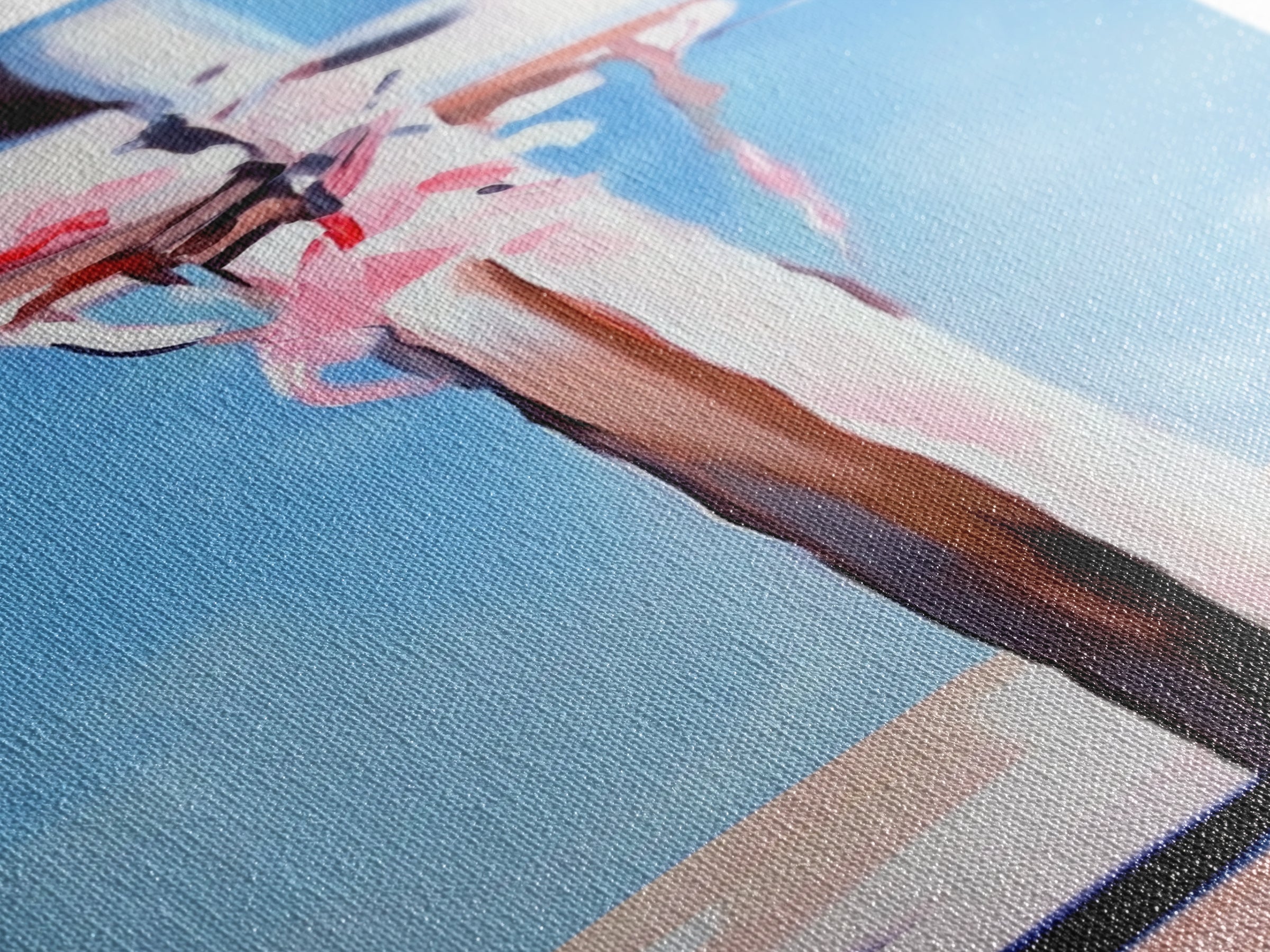 Coastal Utility Pole, Minimalist Beach Art, Soft Pastel Aesthetic, Sky Blue Landscape, Modern Wall Decor, Framed Canvas Print, Ocean Vibes