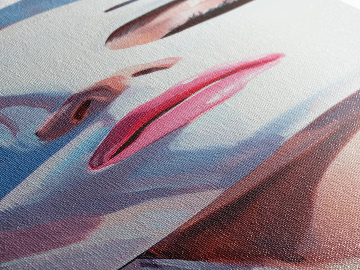 Masked Woman Portrait, Surreal Face Art, Abstract Feminine Painting, Contemporary Wall Art, Modern Aesthetic, Framed Canvas Print