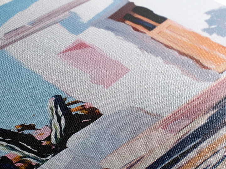 Desert Retreat, Southwestern Home, Boho Chic, Framed Canvas Print, Warm Earthy Tones, Living Room Wall Art, Spanish Style Decor