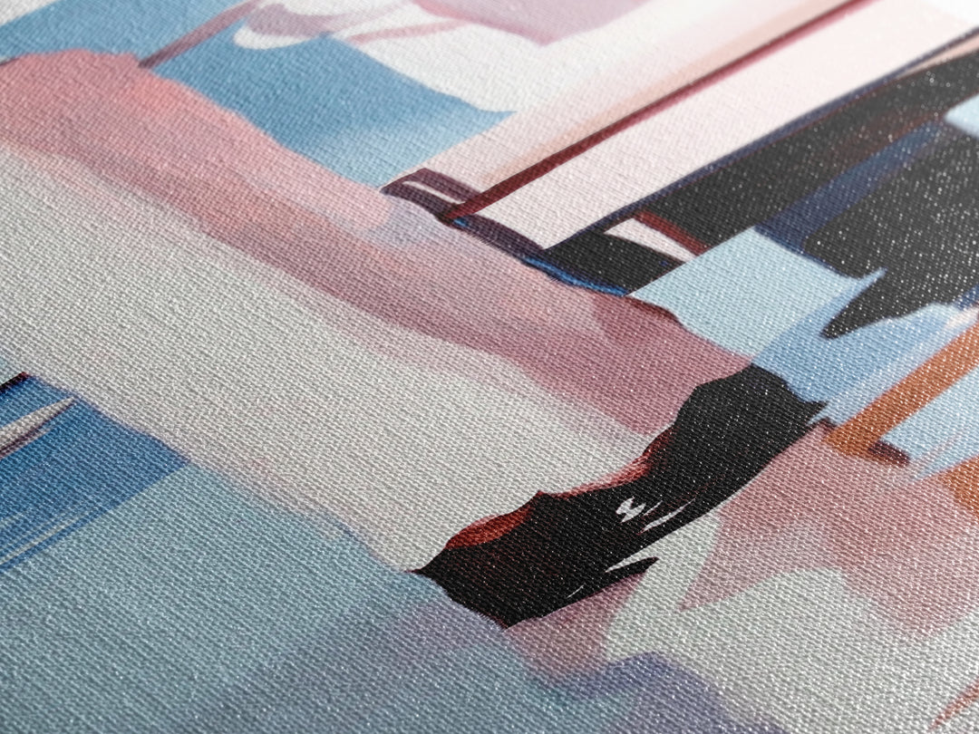 Dockside Reflection, Wooden Pier, Nautical Vibes, Framed Canvas Print, Coastal Art, Beach Home Decor, Minimalist Art, Bathroom Wall Art