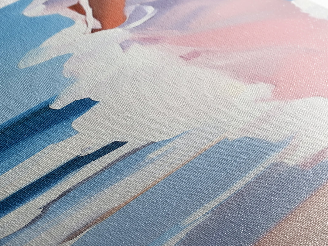 Coastal Elegance, Beach Reflection, Ocean Breeze, Framed Canvas Print, Minimalist Art, Bedroom Wall Art, Summer Aesthetic, Seaside Decor